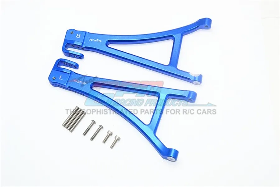 GPM Blue Aluminium E-Revo VXL 2.0 Front Lower Suspension Arms 2Pcs w/ Hardware image 34823