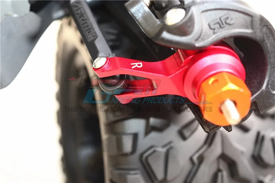 GPM Red Aluminium ARRMA GRANITE 4x4 Left &amp;amp; Right Front Steering Hubs 2Pcs image 34842