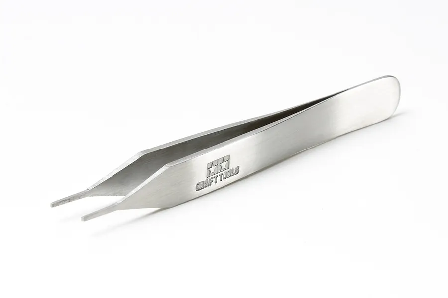 Tamiya Stainless Steel Photo Etched Bending Tweezers Craft Tool image 34891