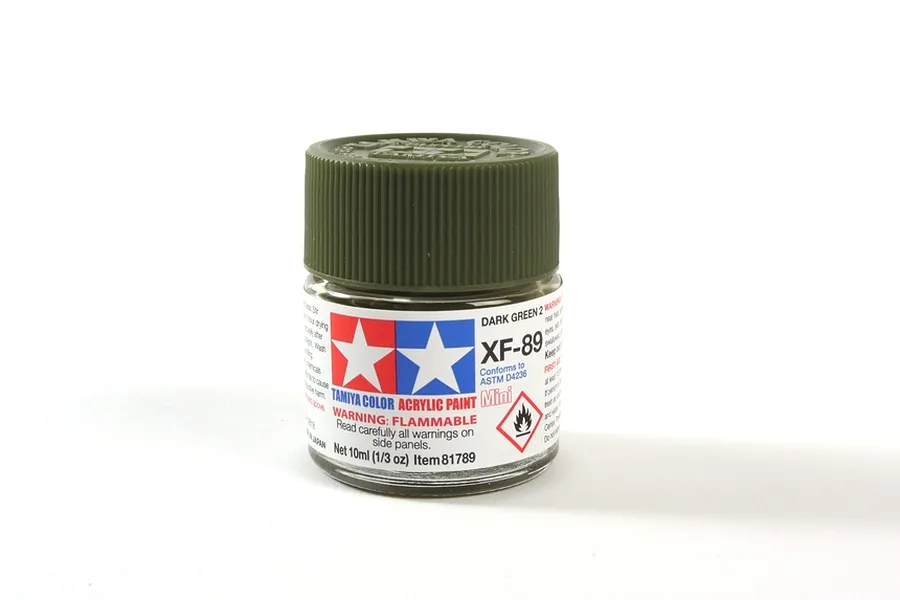 Tamiya XF-89 Dark Green 2 Flat Acrylic Paint 10ml image 34905