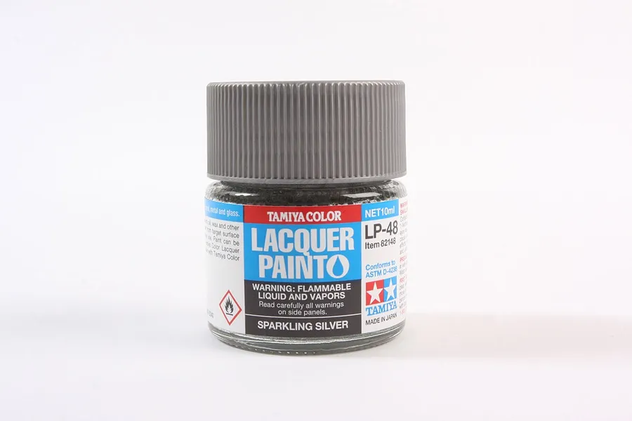 Tamiya LP-48 Sparkling Silver Lacquer Paint 10ml image 34918