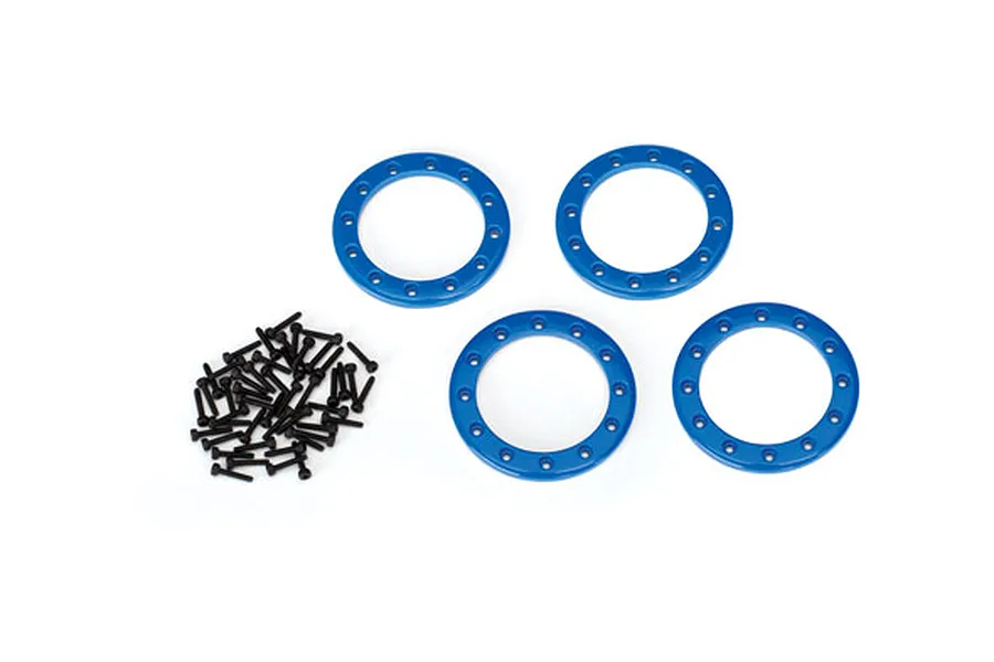 Traxxas Blue Aluminium 1.9&amp;quot; Beadlock Rings 4pc image 35045