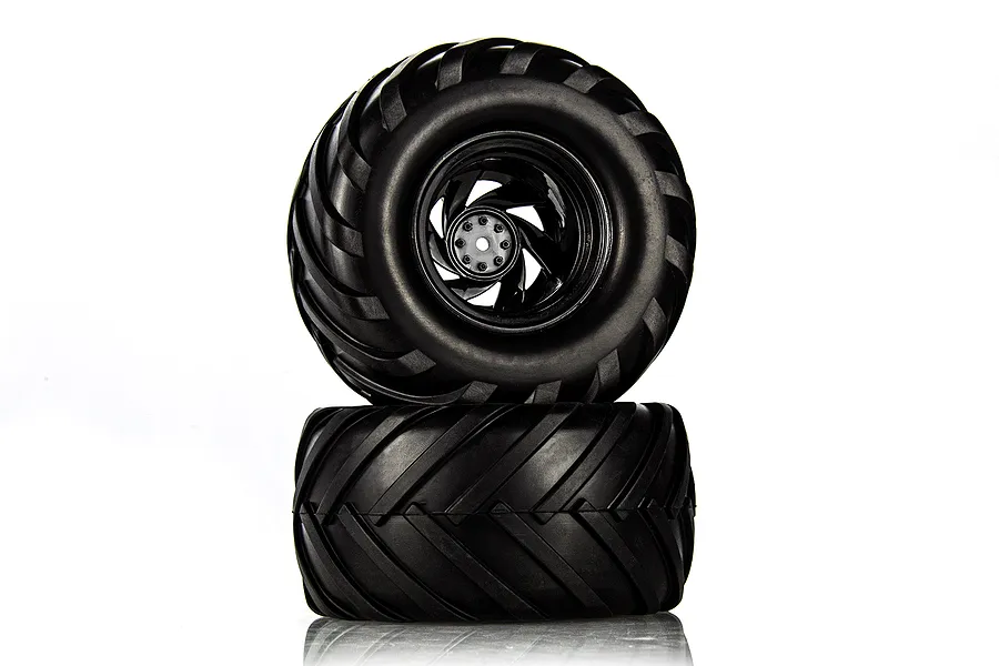 HSP 2.2&amp;quot; Crusher Off Road Tyres on Black Rims - Wheels 2Pcs image 35104