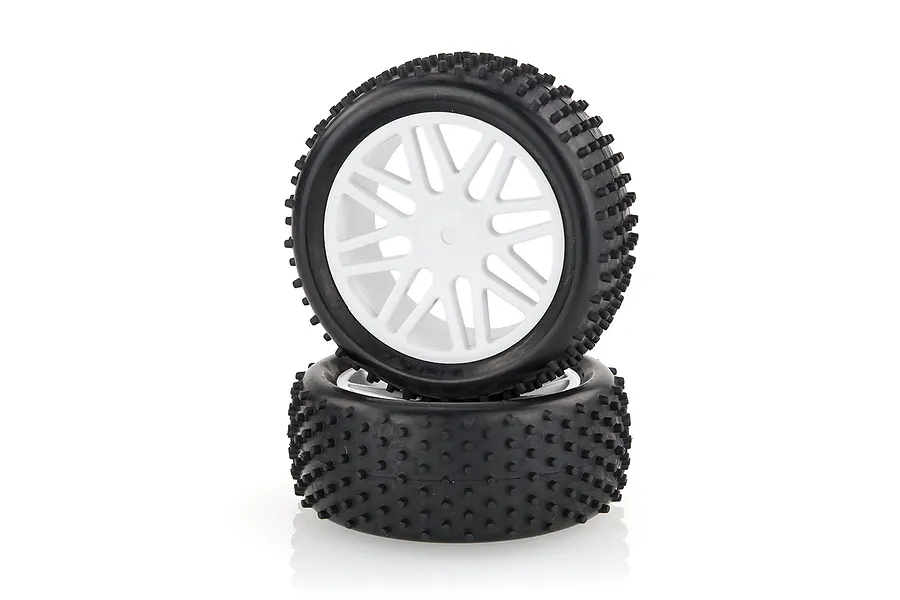 HSP 2.3&amp;quot; Front Buggy Tyres on White Rims - Wheels 2Pcs image 35149
