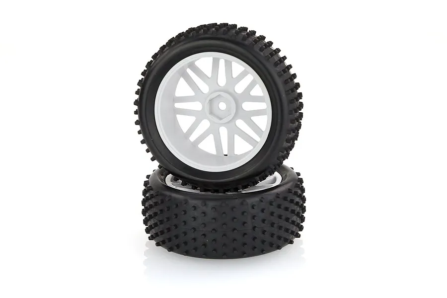 HSP 2.3&amp;quot; Front Buggy Tyres on White Rims - Wheels 2Pcs image 35150