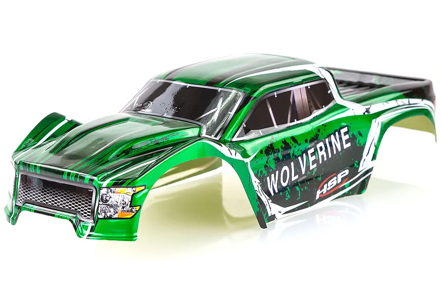 HSP 1/10 Wolverine Truck Painted Green Body Shell image 35178