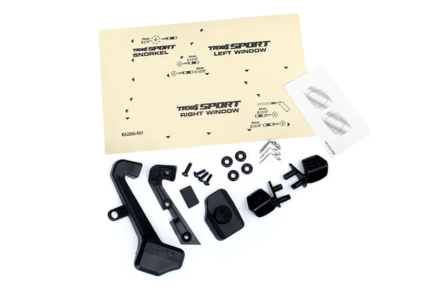 Traxxas TRX-4 Snorkel &amp;amp; Side Mirrors w/ Hardware image 35252