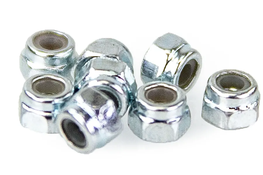 HSP Silver Steel 2.5mm Nyloc Nuts 8Pcs image 35386