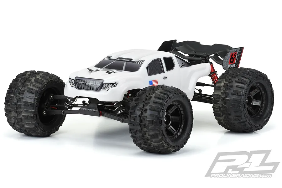 Pro-Line 1/8 ARRMA Kraton Brute Bash Armor Pre-Cut White Painted Body Shell image 35526