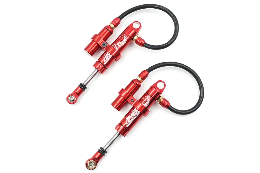 Yeah Racing 1/10 Red 90mm Desert Lizard Piggyback Internal Spring Shocks 2Pcs image 35555