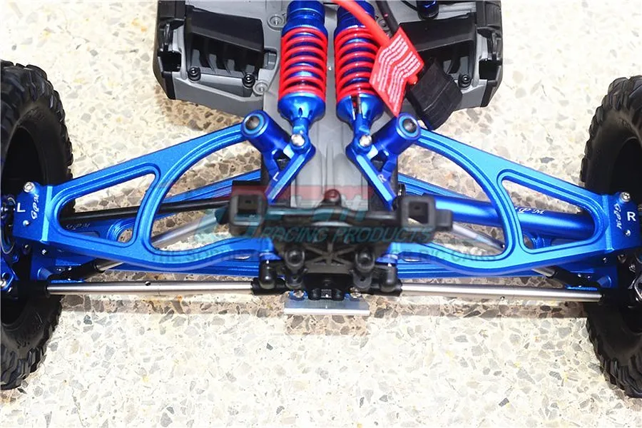 GPM Blue Aluminium Complete Front, Rear, Upper &amp;amp; Lower Suspension Arm Set w/ Hardware image 35571