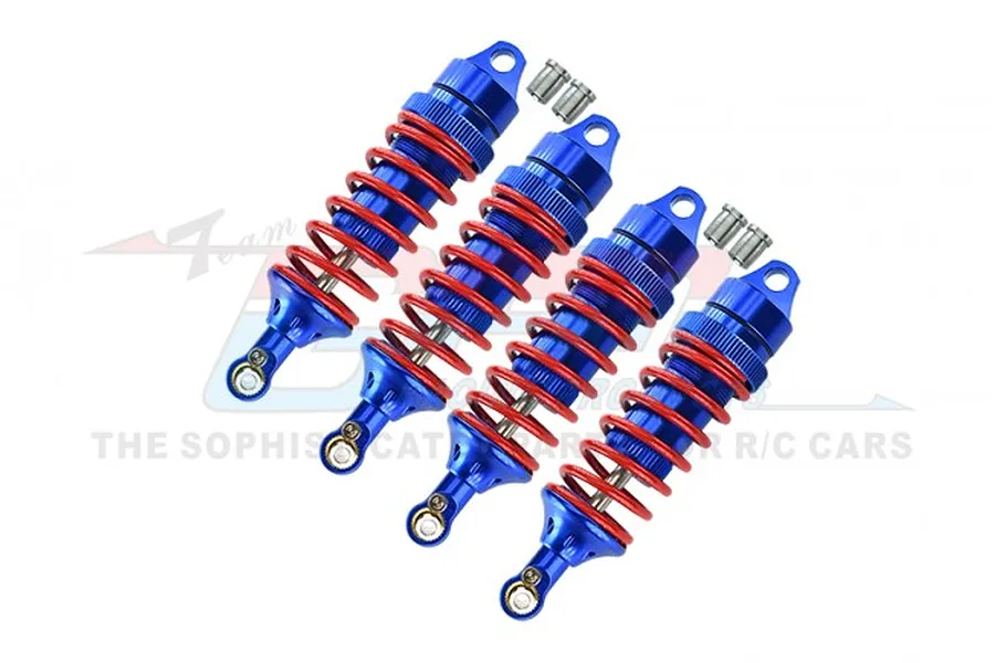 GPM Blue Aluminium E-Revo VXL 2.0 Front &amp;amp; Rear Adjustable Shocks 4Pcs image 35580