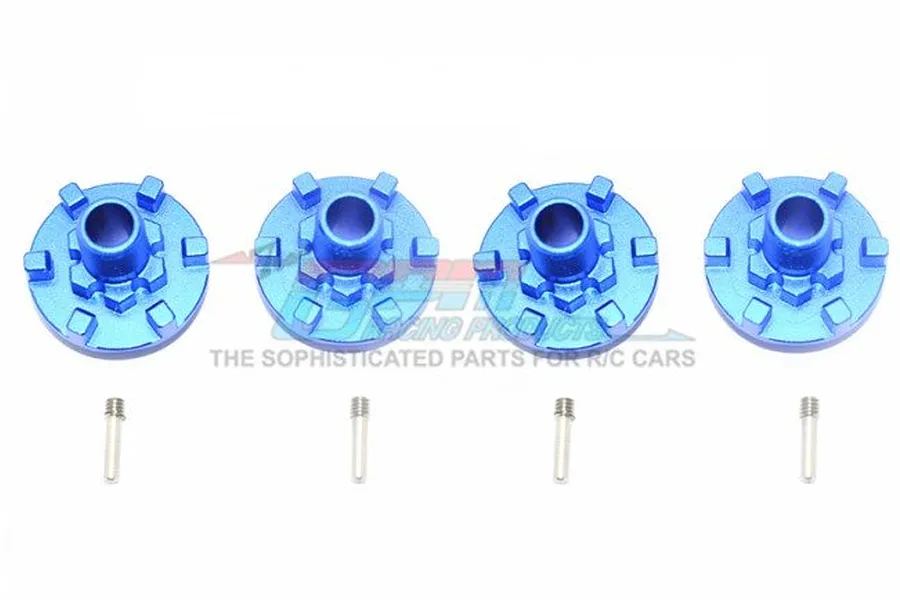 GPM Blue Aluminium E-Revo VXL 2.0 17mm Clawed Wheel Hexs 4Pcs w/ Grub Screw image 35592