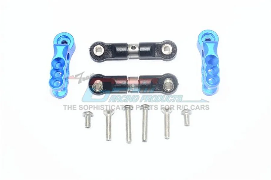 GPM Blue Aluminium E-Revo VXL 2.0 25T Servo Horn &amp;amp; Steering Linkages 2Pcs image 35605