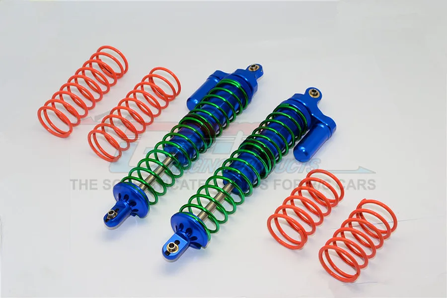 GPM X-Maxx Blue Aluminium Shocks Assembled w/ Springs 2Pc image 35653
