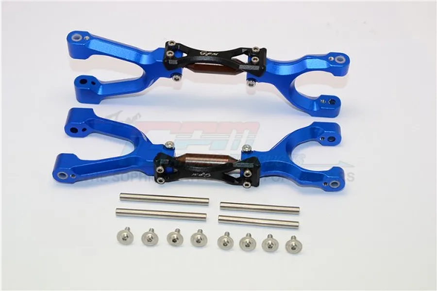GPM Blue Aluminium X-Maxx Front or Rear Upper Suspension Arm Pair w/ Suspension Pin image 35659