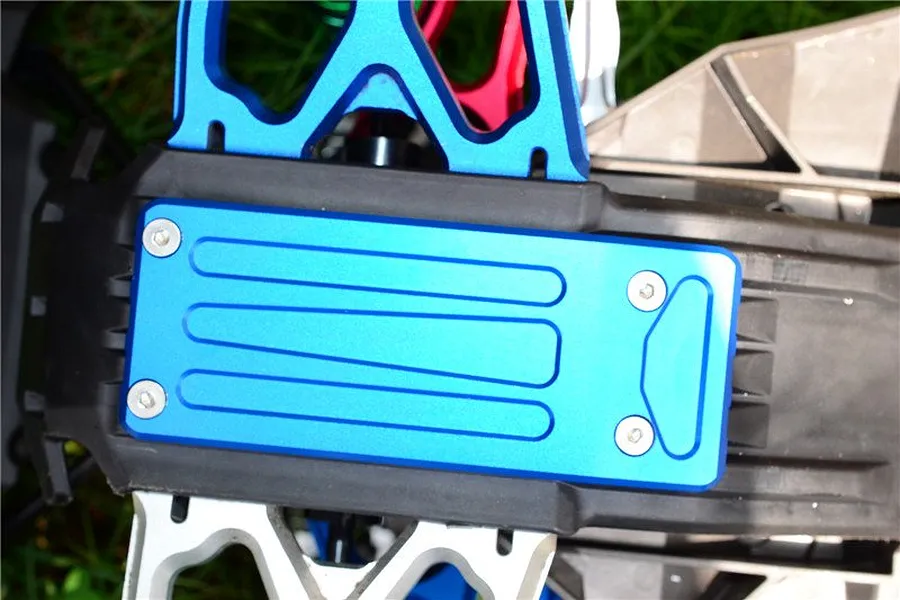 GPM Blue Aluminium X-Maxx Front Skid Plate w/ Hardware image 35687