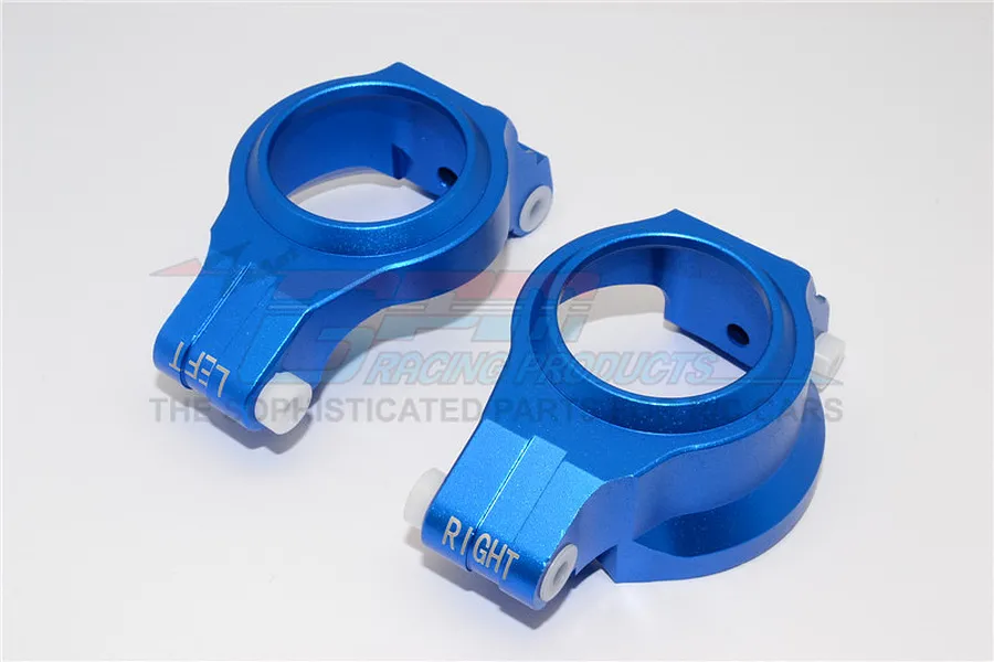 GPM Blue Aluminium X-Maxx Left &amp;amp; Right Caster Blocks (C-Hubs) 2Pcs image 35691