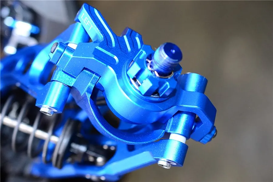 GPM Blue Aluminium X-Maxx Left &amp;amp; Right Caster Blocks (C-Hubs) 2Pcs image 35692