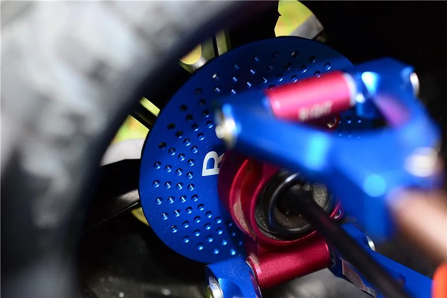 GPM Blue Aluminium 24mm Rear Claw Wheel Hexes w/ 3mm Offset 2Pcs image 35708