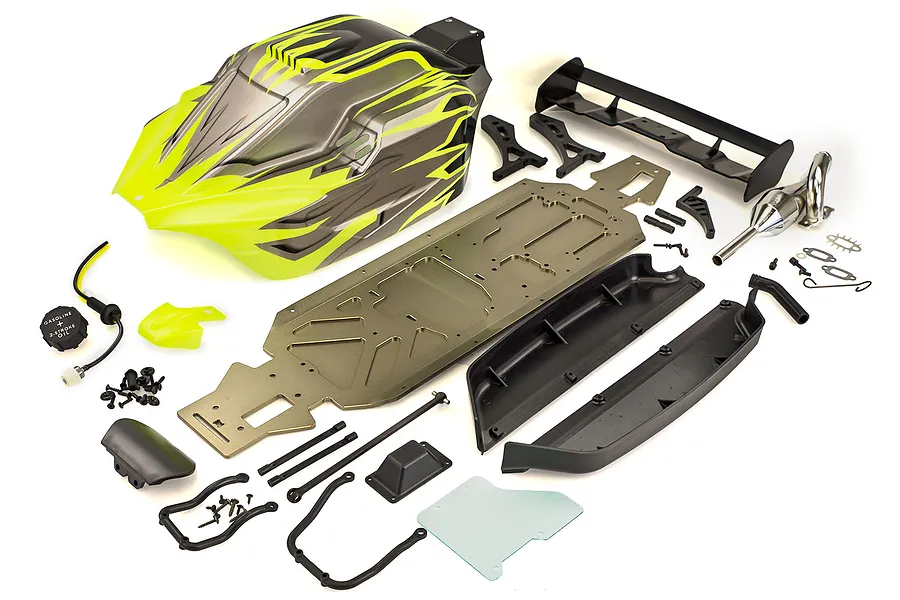 Rovan 5IVE-T to V5 Conversion Kit w/ Painted Green/Black Body Shell image 35744