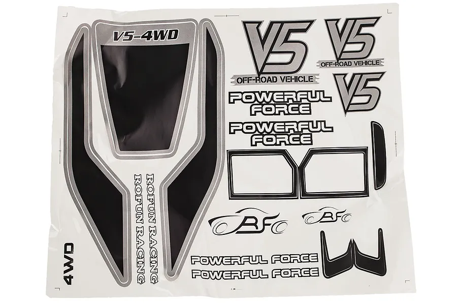 Rovan 5IVE-T to V5 Conversion Kit w/ Painted Green/Black Body Shell image 35745