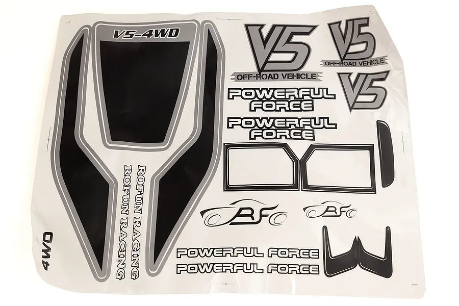Rovan 5IVE-T to V5 Sports Conversion Kit w/ Painted Red/Black Body Shell image 35748