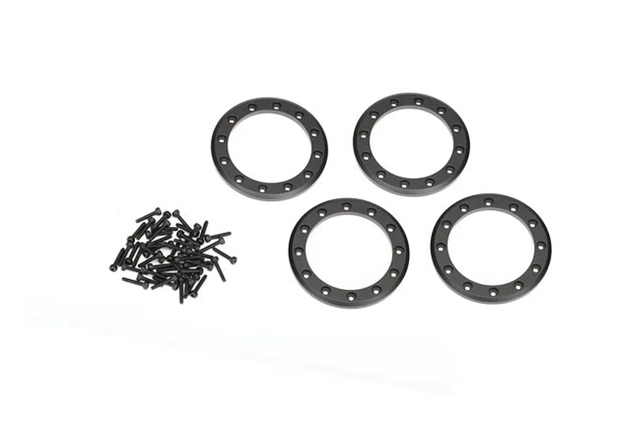 Traxxas Black Aluminium 1.9&amp;quot; Beadlock Rings 4pc image 35770