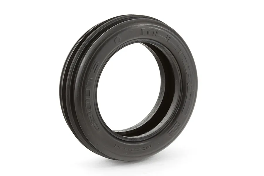 A single black ARRMA dBoots Multirib 2.2 inch front RC buggy tyre shown from an angled perspective against a white background.