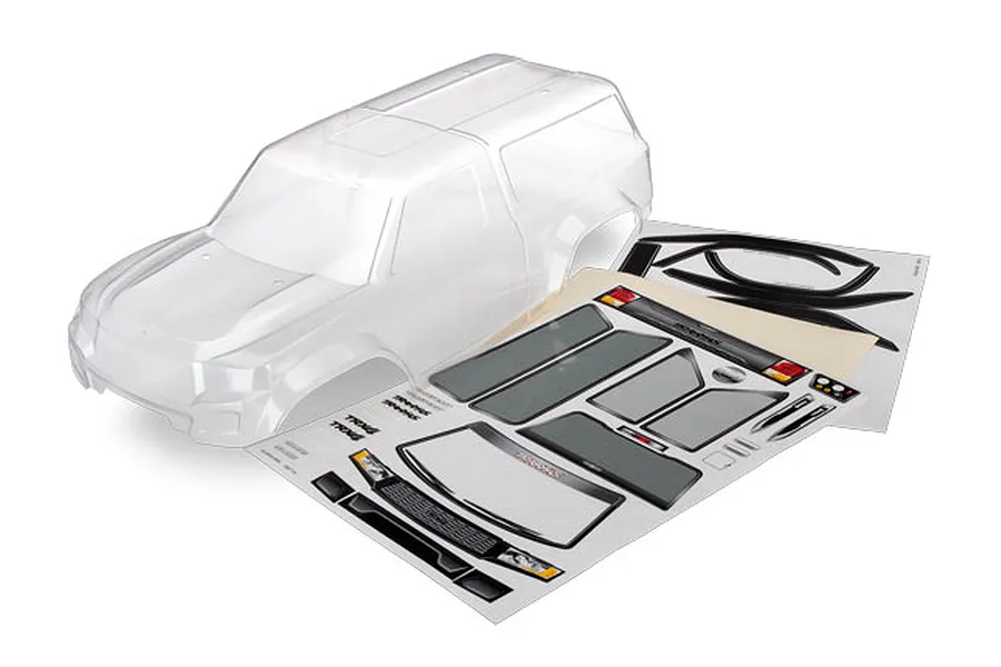 Traxxas TRX-4 Sport Camper Clear Unpainted Body Shell w/ Decal Sheet image 35772