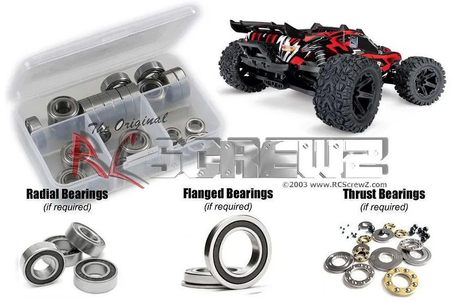 RC Screwz Complete Rubber Shielded Bearing Kit for Traxxas Rustler 4x4 VXL image 1