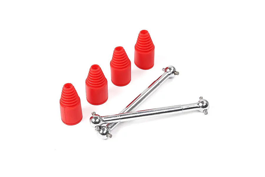 Rovan 9mm Drive Shaft (Press Fit Pins) /w Red Rubber Boots 2Pcs image 36152