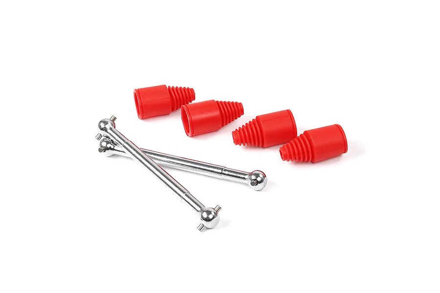 Rovan 9mm Drive Shaft (Press Fit Pins) /w Red Rubber Boots 2Pcs image 36153