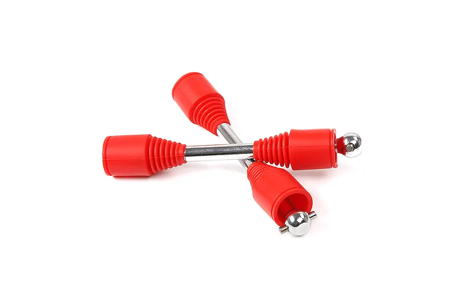 Rovan 9mm Drive Shaft (Press Fit Pins) /w Red Rubber Boots 2Pcs image 36161