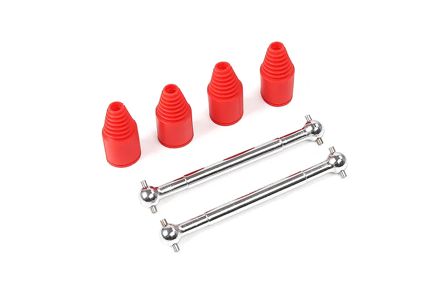 Rovan 9mm Drive Shaft (Press Fit Pins) /w Red Rubber Boots 2Pcs image 36162