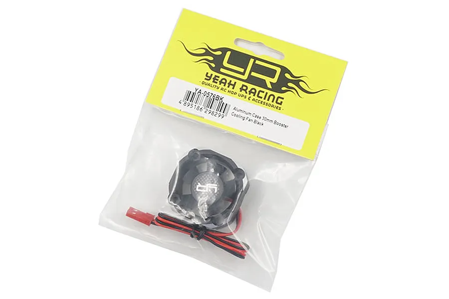 Yeah Racing Black Aluminium Case Booster 30x30x22mm High Speed Cooling Fan image 36252