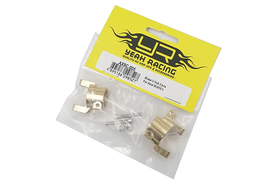 Yeah Racing SCX10 II High Mass Brass Left &amp;amp; Right C Hub Carrier Set 2Pcs image 36275