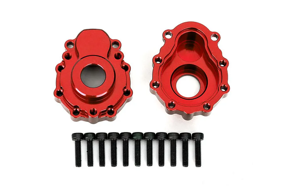 Traxxas TRX-4 Red Aluminium (Left &amp;amp; Right) Front or Rear Outer Portal Drive Housing image 36386