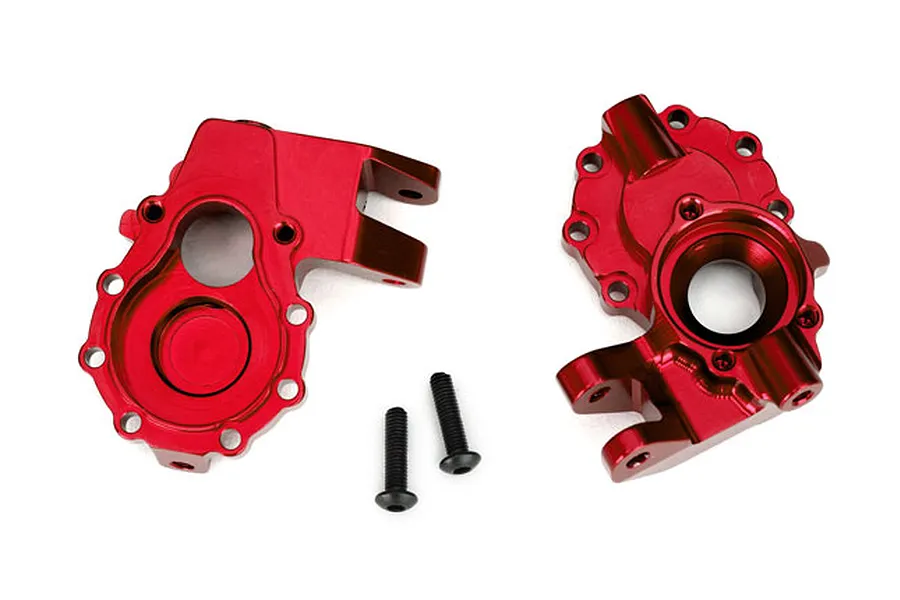 Traxxas TRX-4 Red Aluminium (Left &amp;amp; Right) Front Inner Portal Drive Housing image 36390