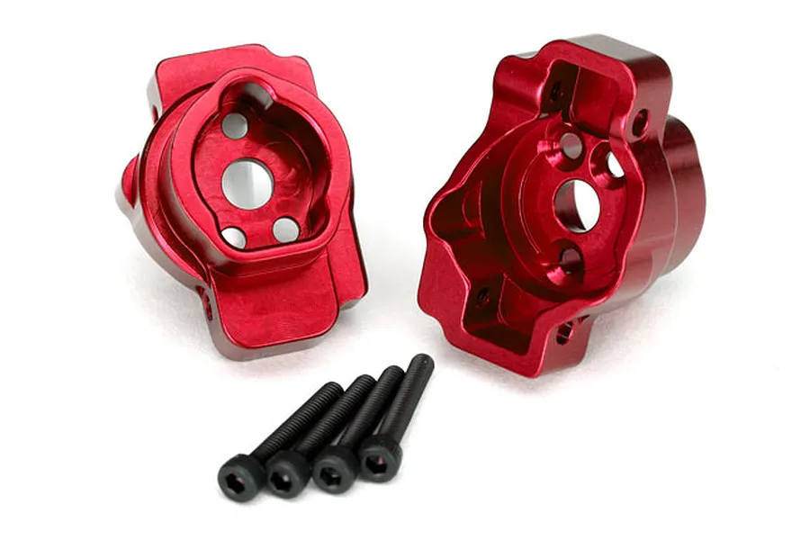 Traxxas TRX-4 Red Aluminium (Left &amp;amp; Right) Rear Inner Portal Drive Housing image 36398