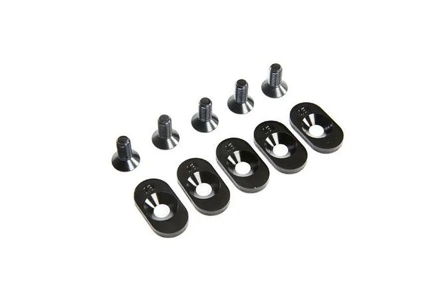 Losi 5IVE-T 2.0 Black Engine Mount Inserts &amp;amp; Screws (18T) 5pcs image 36551