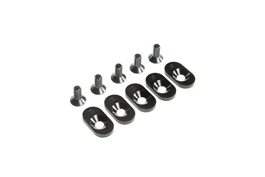 Losi 5IVE-T 2.0 Black Engine Mount Inserts &amp;amp; Screws (19T) 5pcs image 36556