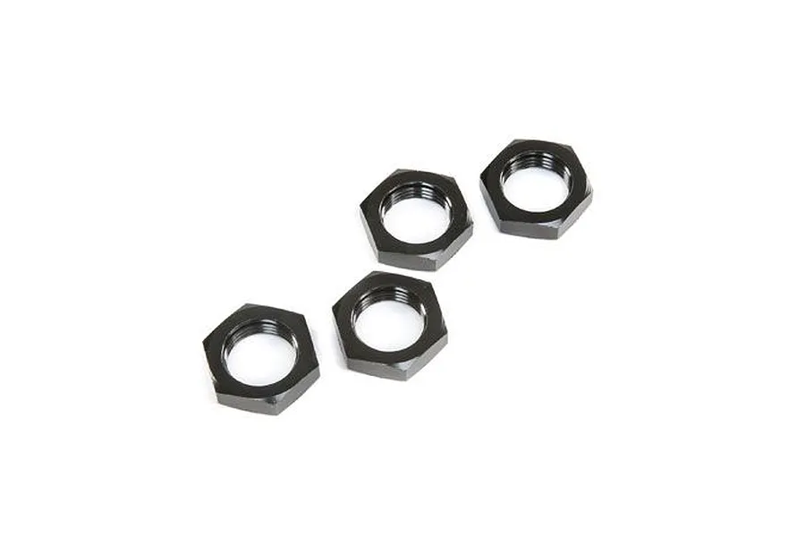 Losi Black Aluminium 18mm Serrated Wheel Nuts 4Pcs image 36559