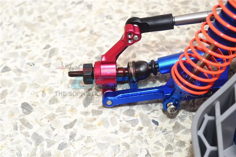GPM Blue Aluminium Traxxas Rustler 4x4 Rear Hubs 2Pcs image 37015