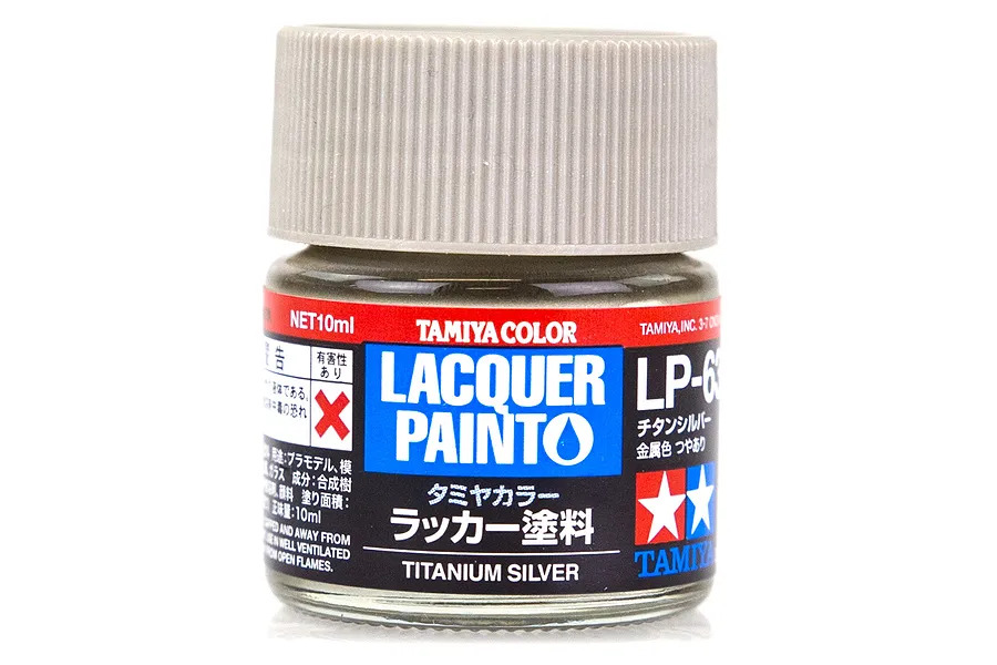Tamiya LP-63 Titanium Silver Lacquer Paint 10ml image 37075