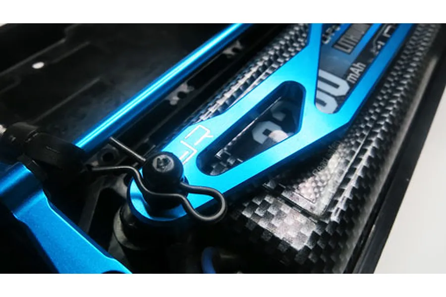Yeah Racing Blue Aluminium TT-02 Battery Hold Down image 37186