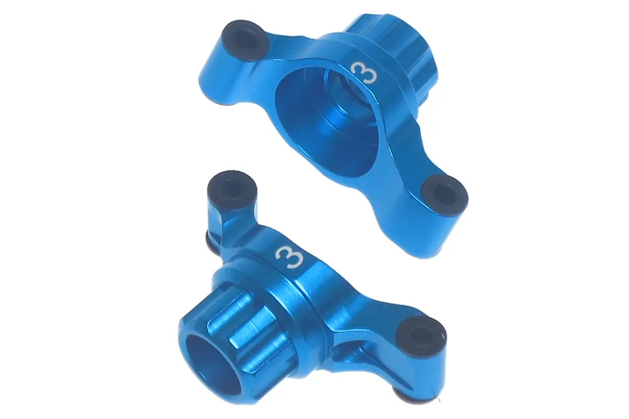 Yeah Racing Blue Aluminium Tamiya TT-02 Rear Hubs w/ 3 Degrees Toe-In 2Pcs image 37190
