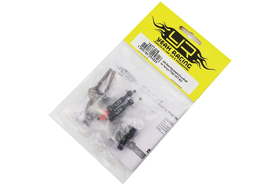 Yeah Racing G45 Steel Tamiya TT-02 Adjustable Universal Drive Shaft Set 2Pcs image 37206