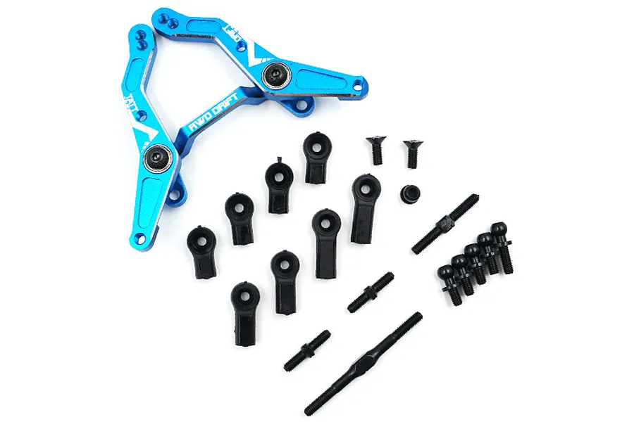 Yeah Racing Blue Aluminium Tamiya TT-02 RWD Steering Rack w/ Bearings image 37235
