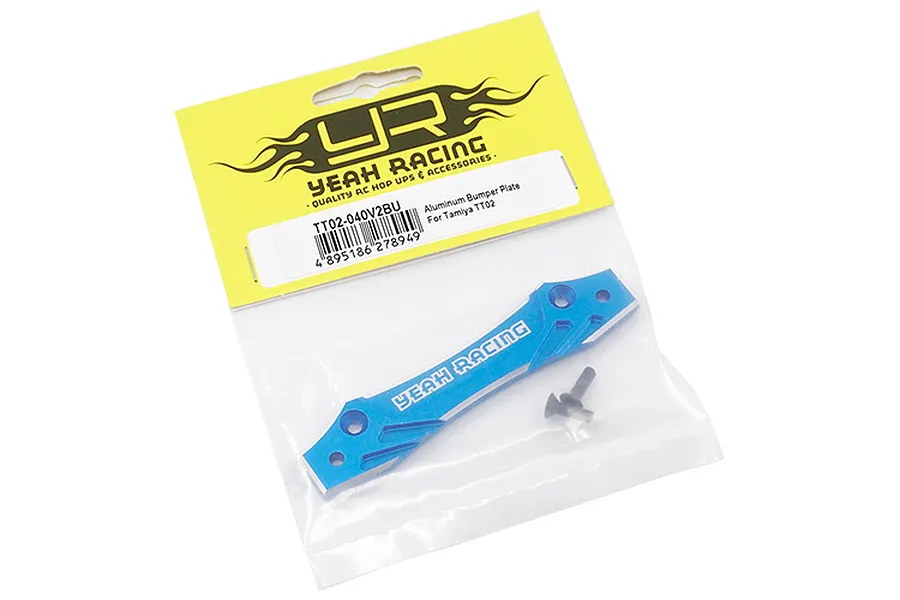 Yeah Racing Blue Aluminium Tamiya TT-02 Front Bumper Plate image 37246